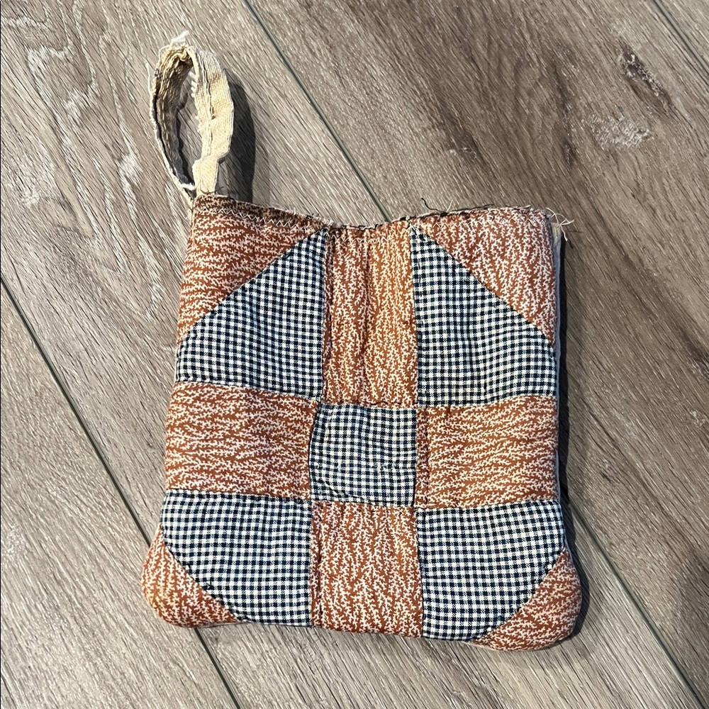 Patchwork Tan and Black Accent Bag